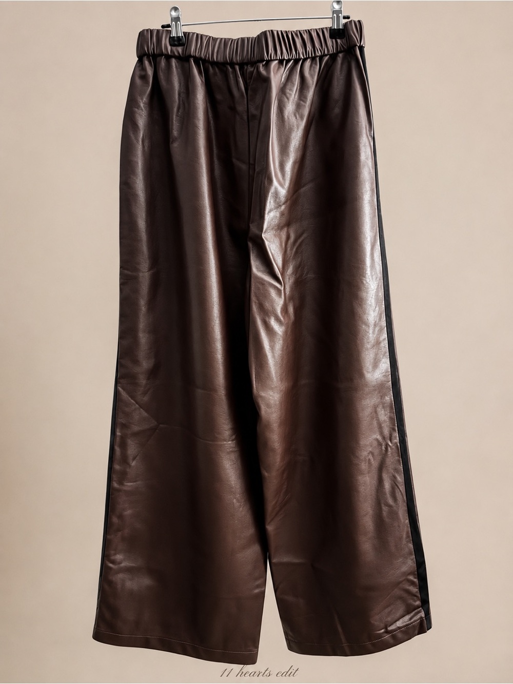 ANTHROPOLOGIE Maeve Faux Leather Pull-On Track Pants NWT Medium - Picture 7 of 11